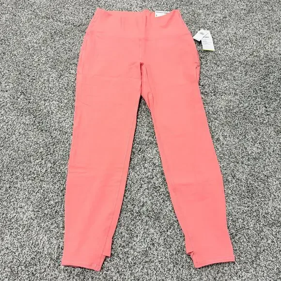 OLD NAVY Coral Activewear Workout High Rise Go-Dry Leggings Pants Size Large - Picture 1 of 5